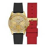 Guess Exclusive Black & Gold Crystal Gift Set Women Watch GW0349L1