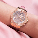 Guess Chronograph Pink Bio-Based Resin Strap Women Watch GW0409L3