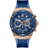 Guess Chronograph Blue Dial & Silicone Strap Men Watch GW0425G3