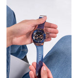 Guess Chronograph Blue Dial & Silicone Strap Men Watch GW0425G3