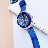 Guess Chronograph Blue Dial & Silicone Strap Men Watch GW0425G3