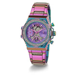 Guess Analog Chronograph Iridescent Stainless Steel Women Watch GW0552L4