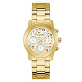 Guess Chronograph White Dial Gold Stainless Steel Strap Women Watch GW0559L2