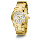 Guess Chronograph White Dial Gold Stainless Steel Strap Women Watch GW0559L2