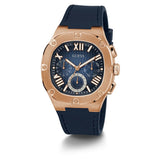 Guess Chronograph Blue Dial Silicone Strap Men Watch GW0571G2