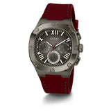 Guess Multifunction Burgundy Silicone Strap Women Watch GW0571G4