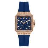 Guess Chronograph Blue Dial & Silicone Strap Women Watch GW0618L2