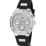 Guess Chronograph Black Silicone Strap Women Watch GW0619L1