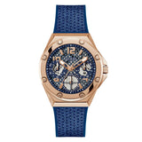 Guess Multifunction Blue Silicone Strap Women Watch GW0620L3