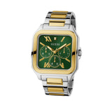 GUESS DIAMOND GREEN DIAL TWO-TONE STEEL WATCH GW0631G1