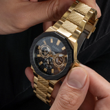 Guess Multifunction Gold Stainless Steel Strap Men Watch GW0636G2