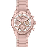 Guess Chronograph Pink Dial Stainless Steel Strap Women Watch GW0650L4