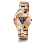 Guess Tri Plaque Rose Gold Tone Analog Women's Watch GW0675L3