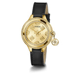 Guess Analog Black Leather Strap Women Watch GW0684L3