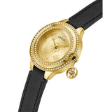 Guess Analog Black Leather Strap Women Watch GW0684L3