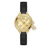 Guess Analog Black Leather Strap Women Watch GW0684L3