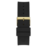 Guess Gold Tone Black Silicone Strap Men's Watch GW0726G2