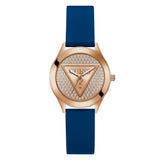 Guess 40th Iconic Logo Analog Blue Silicone Strap Women Watch GW0745L4