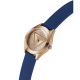 Guess 40th Iconic Logo Analog Blue Silicone Strap Women Watch GW0745L4