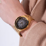 Guess Black Dial Gold Tone Analog Watch GW0789G2