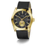 Guess Analog Black Leather Strap Men Watch GW0793 Series