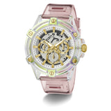 Guess Multifunction Pink Resin Strap Women Watch GW0806G4