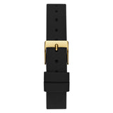 Guess Analog Gold Tone Black Silicone Strap Women Watch GW0820L1