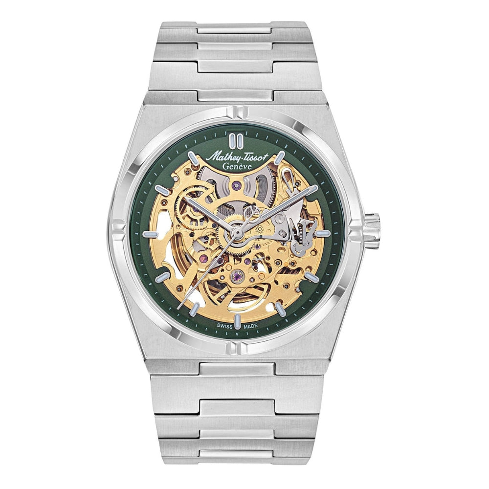 Mathey-Tissot Zeus Skeleton Collection H118CFA Series Silver Men's Watch