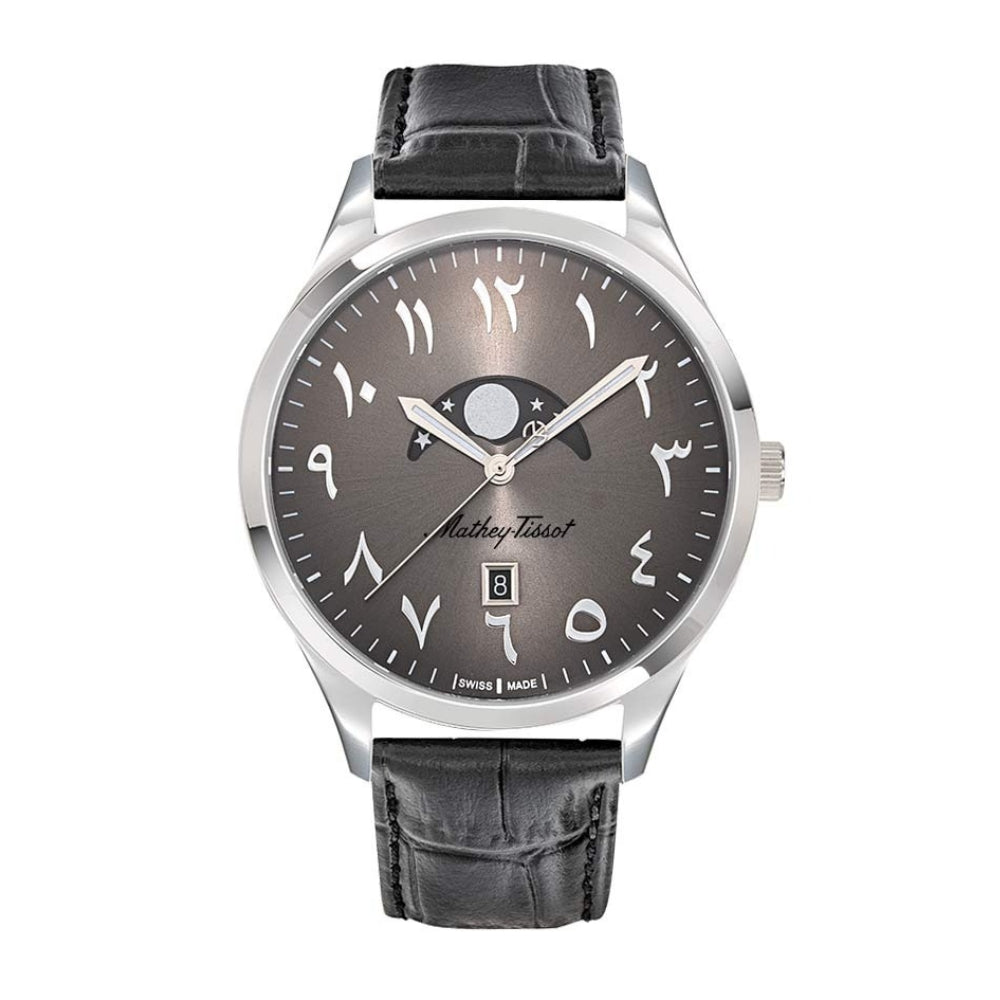 Mathey-Tissot Urban Moon Collection H411 Series Leather Watch