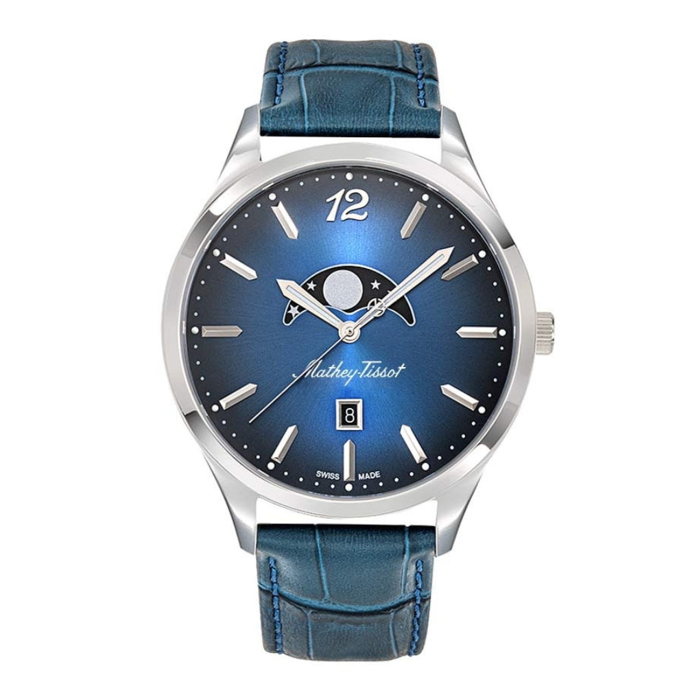 Mathey-Tissot Urban Moon Collection H411 Series Leather Watch