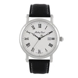 Mathey-Tissot City Leather Collection Sapphire Crystal  38mm Stainless Steel Men's Watch