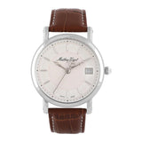 Mathey-Tissot City Leather Collection Sapphire Crystal  38mm Stainless Steel Men's Watch