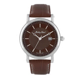 Mathey-Tissot City Leather Collection Sapphire Crystal  38mm Stainless Steel Men's Watch