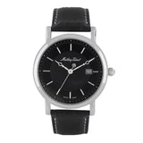 Mathey-Tissot City Leather Collection Sapphire Crystal  38mm Stainless Steel Men's Watch