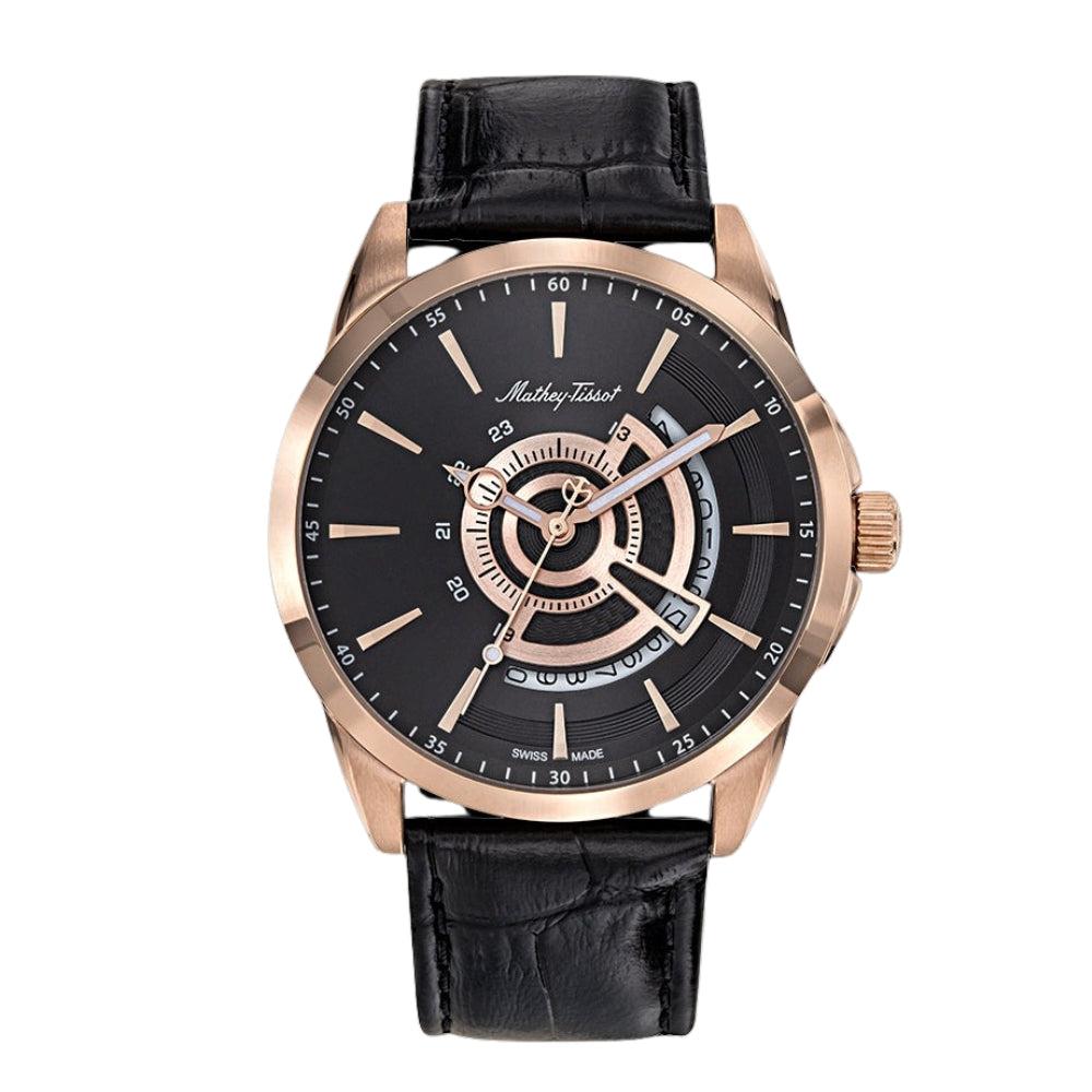 Mathey-Tissot Mondo Collection Leather H711 Series Men's Watch