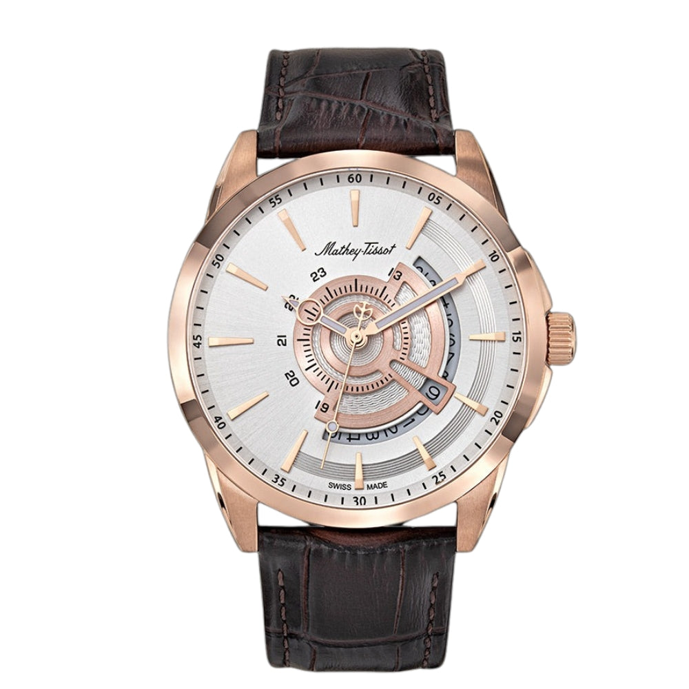 Mathey-Tissot Mondo Collection Leather H711 Series Men's Watch