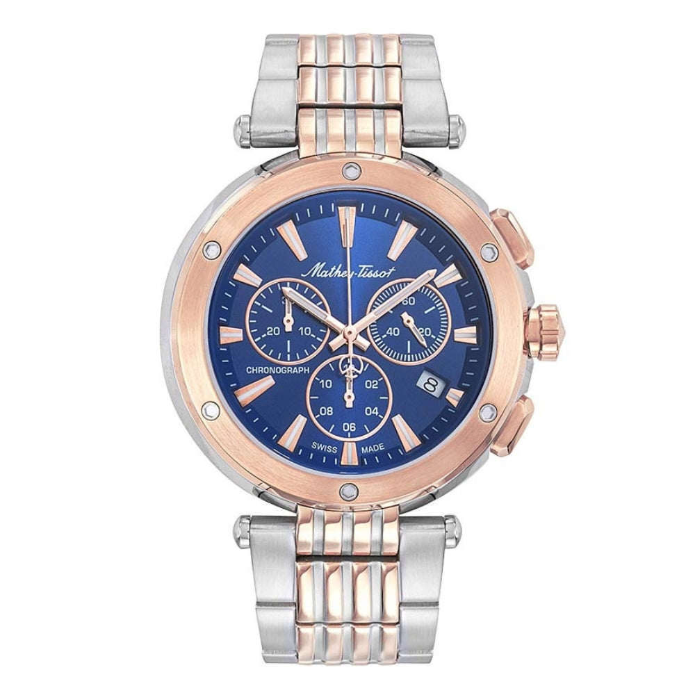 Mathey-Tissot Neptune Chrono Collection Two-Tone Rose Gold H912CHR Series Men's Watch