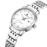 Naviforce Analog Date Display Silver Stainless Steel Strap Women's Watch NF9228L S/W/S