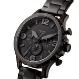 Fossil Nate Chronograph Black Stainless Steel Strap Men Watch JR1401