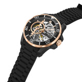 Kenneth Cole New York Skeleton Dial Black Silicone Strap Men Watch KCWGR0012804