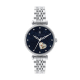 AG Collective L 5043 Series Open Heart With 12 Stones Stainless Steel Strap Women Watch