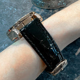 Aries Gold Black Genuine Leather Strap Women Watch L 5045 RGW-BK