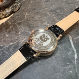 AG Collective Black Leather Strap Women Watch L 5048 RGBK-RG