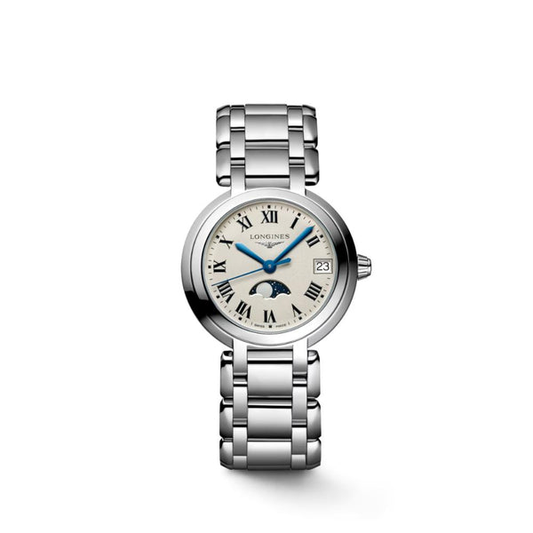 Longines Primaluna Moonphase Analog Silver Dial Stainless Steel Women's Watch L81154716