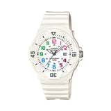 Casio General Analog White Dial Date Display White Resin Strap Women's Watch LRW-200-7BVDF