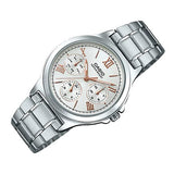 Casio General Chronograph Silver Stainless Steel Strap Women Watch LTP-V300D-7A2UDF-P