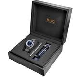 Mido Ocean Star GMT Blue Dial Silver Stainless Steel Strap Men Watch M0268291804100