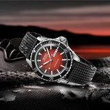 Mido Ocean Star Red Dial Black Rubber Strap Men Watch M0268301742100