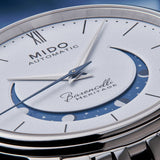 Mido Baroncelli Smiling Moon Silver Stainless Steel Strap Men Watch M0274071101001