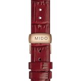 Mido Rainflower Red Leather Strap Women Watch M0432073611800